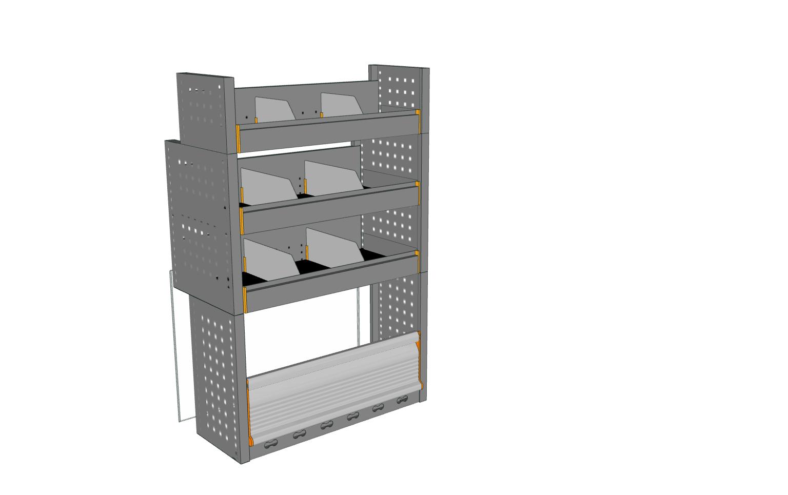 Módulo estantería para furgonetas lado derecho